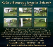Kuća u Beogradu lokacija Železnik na prodaju
